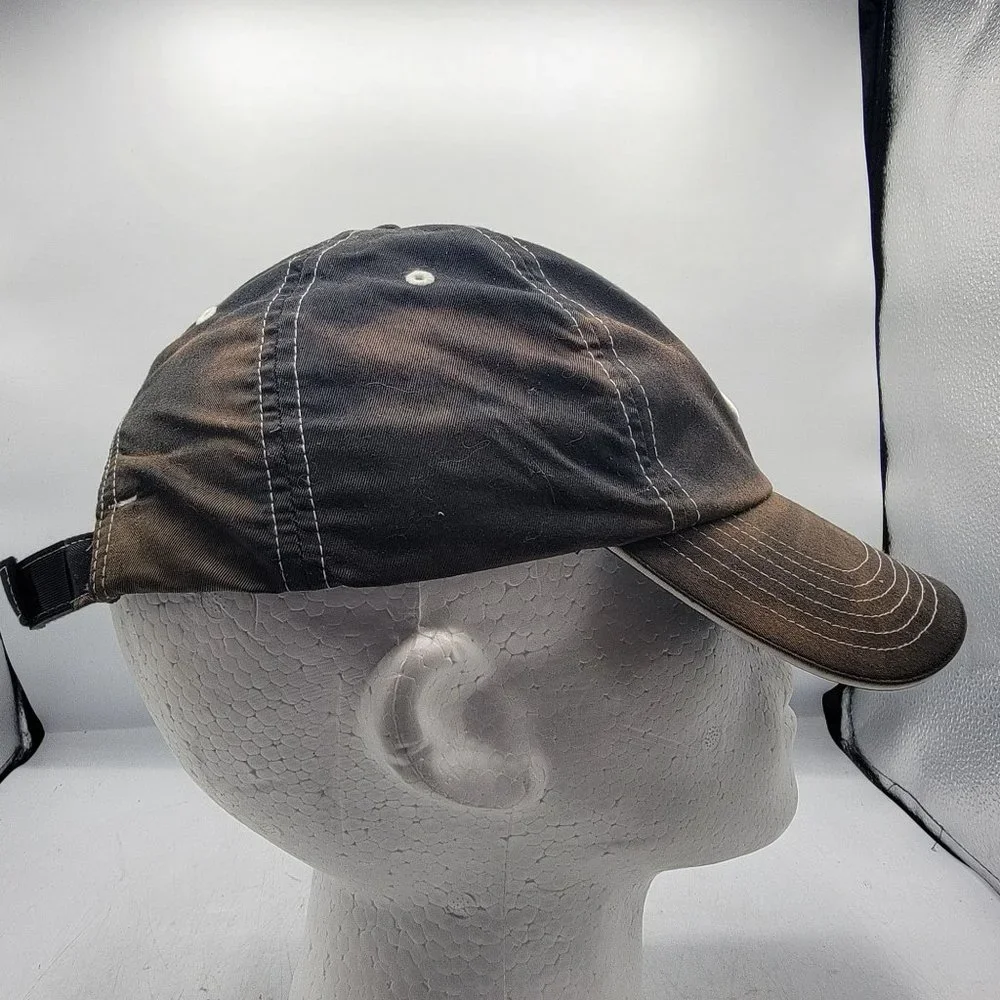 Nike Golf Hat Cap Distressed Black White Embroidered Adult Golfer Golfing